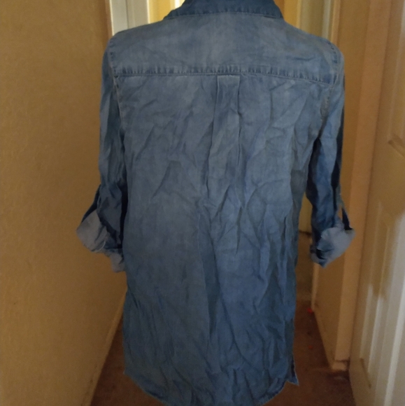 New York & Company Denim long sleeve shirt (SUPER SOFT) - Picture 7 of 16